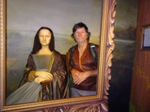 Amsterdam – Ted with Mona Lisa at wax museum