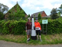 Belgium – Ted and Nancy at the Belgium/ Netherland boarder.