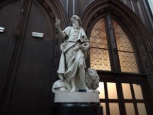Belgium – Statue of St. Mathews (I think) in cathedral of our lady in Antwerp.