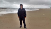 Belgium – Ted at the North sea near Ostend.