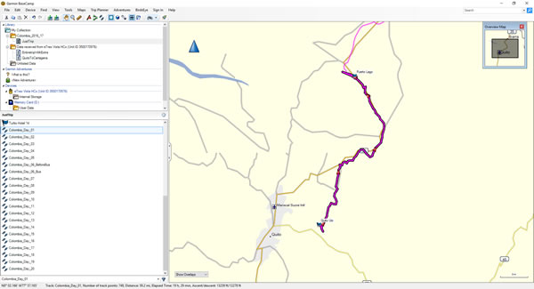 Day 1, Monday, November 14, 2016 - Route Map – Quito to Otavalo, Ecuador.