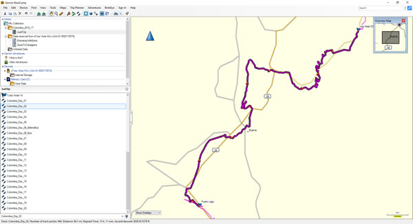 Day 2, Tuesday, November 15, 2016 - Route Map – Otavalo, Ecuador to just south of San Gabriel, Ecuador.