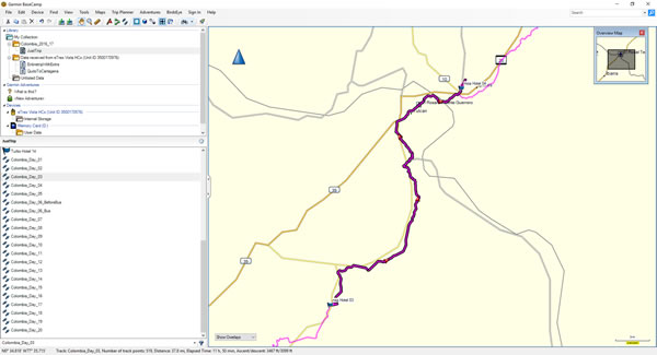 Day 3, Wednesday, November 16, 2016 - Route Map – San Gabriel, Ecuador to Ipailes, Colombia.