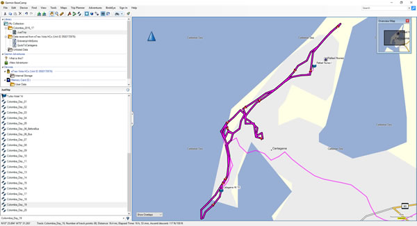 Day 19, Friday, December 2, 2016 - Route Map – Cartagena, Colombia.