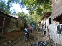 The road we hiked to get to a coffee farm near Minca, Colombia.