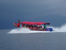 The other San Blas Adventures tour boat in Panama, Ted is in a San Blas Adventures boat taking this photo.