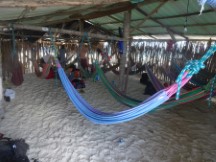 Sleeping arrangements first night on San Blas Islands, Panama