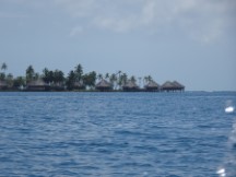 Huts on a San Blas island in Panama.