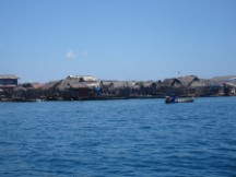 Homes on one of the inhabited San Blas islands of Panama.