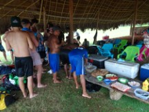 Day 3 lunch setup of San Blas Adventures, Panama.