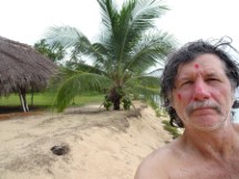 Ted with war paint on San Blas island, Panama.