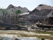Kuna Village of the largest San Blas Island, Panama.