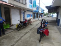 Cyclist in Capurgana, Colombia.