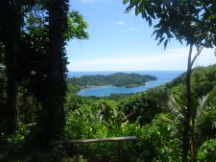 View of Sapzurro, Colombia, on hill between Sapzurro, Colombia and Capurgana, Colombia.