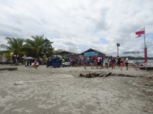 Boat landing at Necoclí, Colombia.