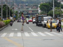 Street jugglers in Medellin, Colombia.