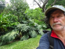Ted with plants at the botanic garden in Medellin, Colombia.