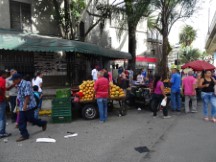 Market near city center of Medellin, Colombia.