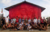 Ted (in black) standing in rear left corner of the San Blas adventure team photo in the village where we stayed on our second night on a San Blas Island (Matt's photo from Facebook).