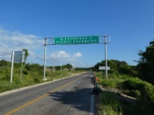 Ted’s bike as he is about to enter Puerto Escondido, Mexico.