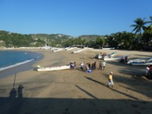Beach at Puerto Angel, Mexico.