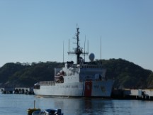 US coast guard boat docked at Santa Cruz, Huatulco, Mexico.
