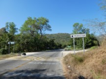 Ted’s bike in front of a speed bump in Mexico.  There are hundreds of these on highway 200.
