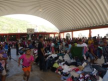 Clothing giveaway in Santiago Astata, Mexico.