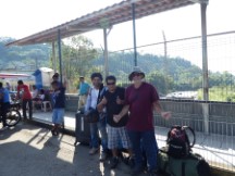 Ted with travel companions at Mexico/ Guatemala border near Tapachula, Mexico.