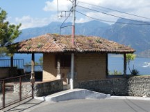 Public building grounds at Lake Atitlan in Guatemala.