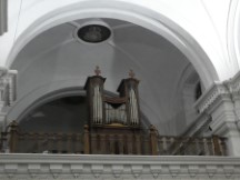Organ inside La Merced church in Antigua, Guatemala.