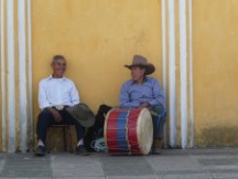Drummer in small town between Chimaltenango and Antigua, Guatemala.