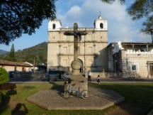 Ted’s bike in front of a church in Antigua, Guatemala.