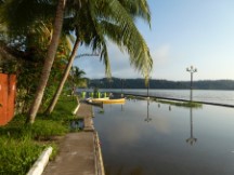 Flooded streets in Flores, Guatemala.