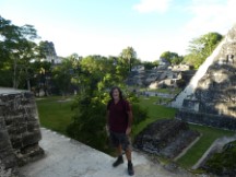 Ted on ruins at Tikal National Park, Guatemala.