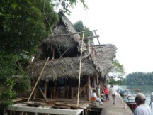 Hot springs/ store on the shore of the Rio Dulce between the town of Rio Dulce and Livingston, Guatemala.