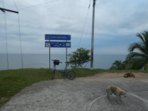 Beach view point in Livingston, Guatemala.