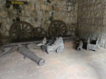 Cannons and stuff on display at Castillo De San Felipe near Rio Dulce, Guatemala.