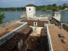 Castillo De San Felipe on the shore of Lago De Izabal near Rio Dulce, Guatemala.