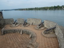 Castillo De San Felipe on the shore of Lago De Izabal near Rio Dulce, Guatemala.