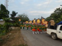 One of the marching bands in the parade that went through Rio Dulce, Guatemala.