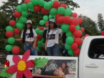 A float in the parade that went through Rio Dulce, Guatemala.