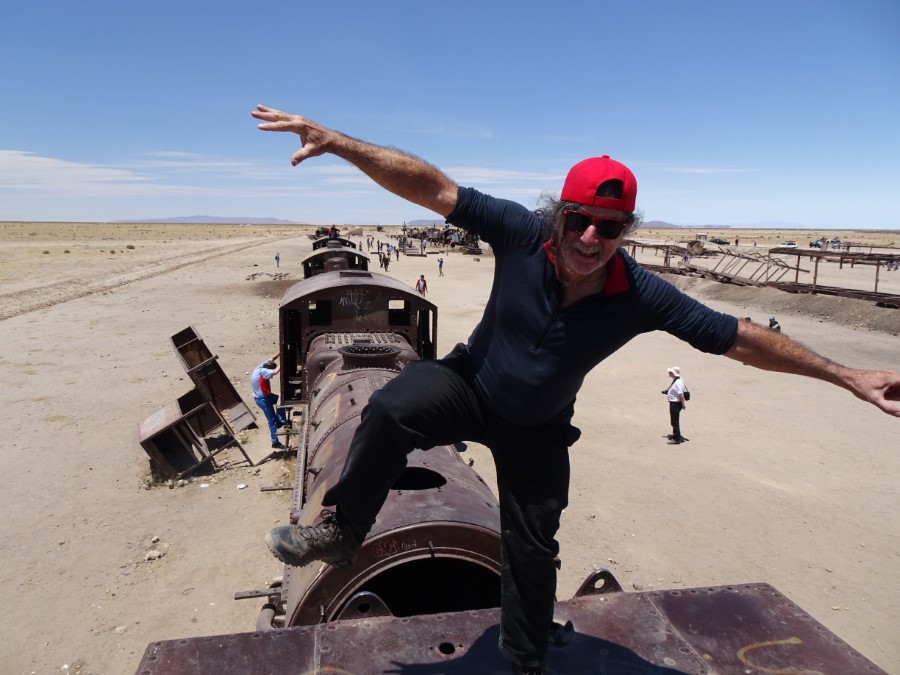 Train graveyard near Uyuni, Bolivia
