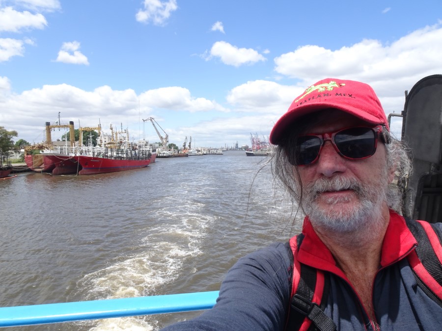 Ted on Ferry near Buenos Aries, Argentina