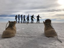 World’s largest salt flats near Uyuni, Bolivia.