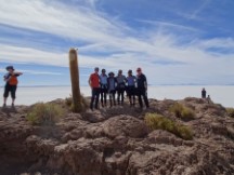 World’s largest salt flats near Uyuni, Bolivia – Island in salt flats
