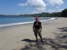 Ted on beach at Manual Antonio National Park, Costa Rica.