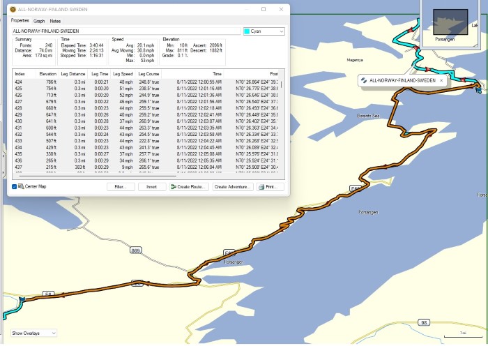Day 4, Thursday, August 11, 2022 - Bus 74 Miles - Honningsvag, Norway to Skaidi, Norway.