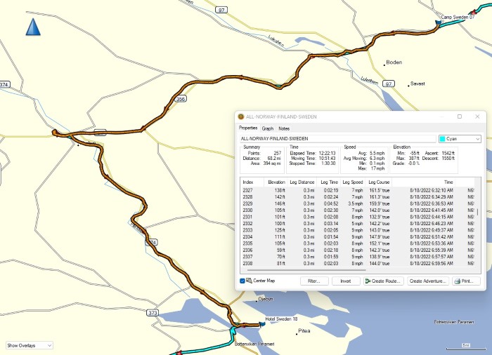 Day 11, Thursday, August 18, 2022– Cycle 71.86 miles – Skogså, Sweden to Piteå, Sweden.