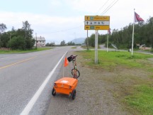 Ted’s bike as he is leaving Skaidi, Norway.